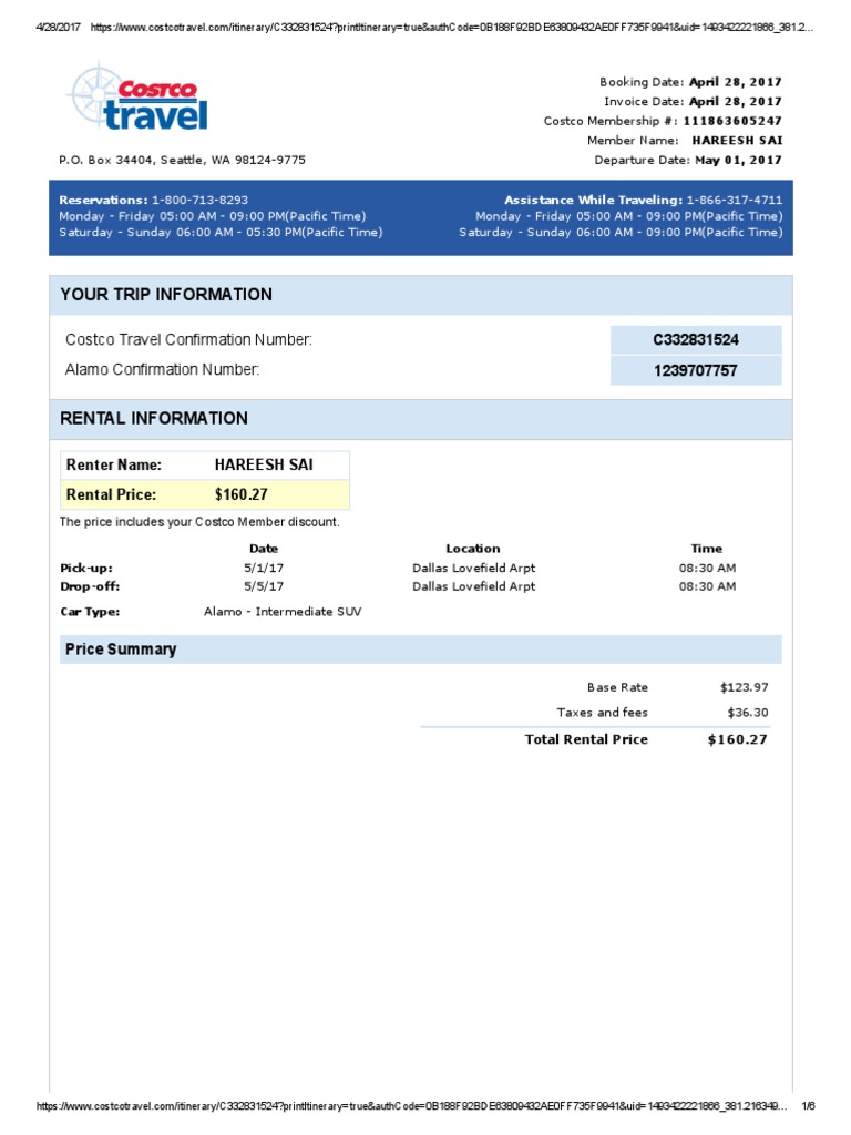 Car Alamo Dal | Car Rental | Debit Card
