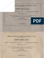 Exploração Dos Rios Itapetininga e Paranapanema Teodoro Sampaio 1889