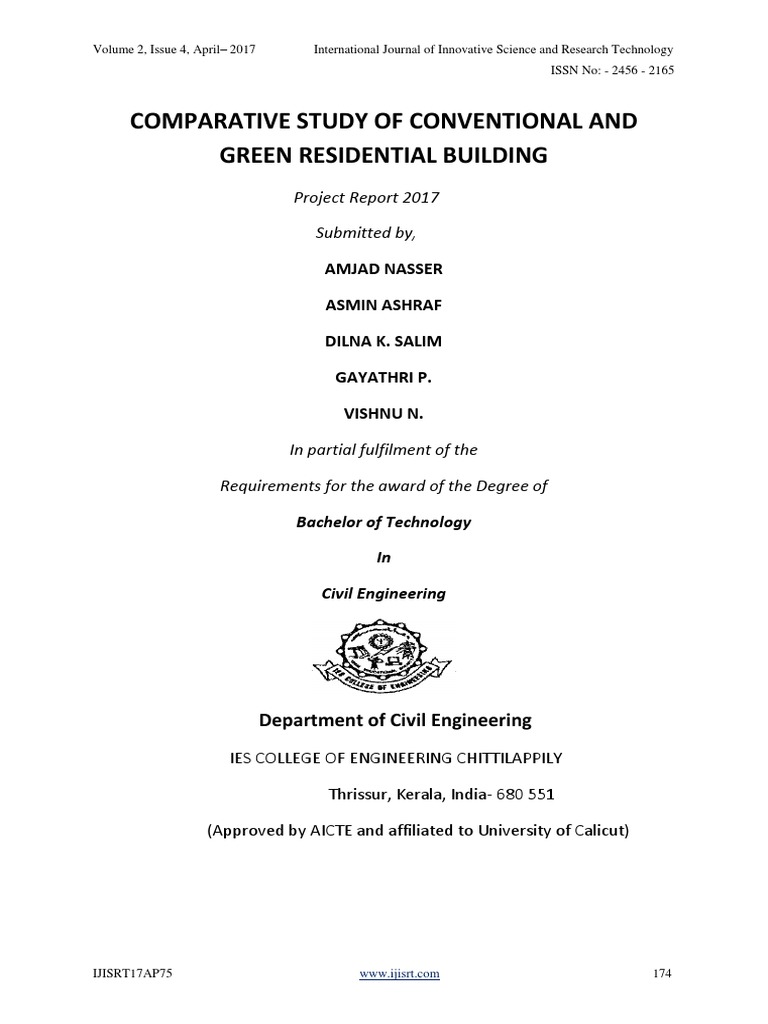 Comparative Study of Green vs. Conventional Buildings | PDF | Green ...