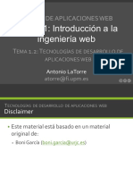 T ECNOLOGÍAS DE DESARROLLO DE APLICACIONES WEB