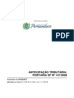 Antecipação Tributária - Portaria 147-2008