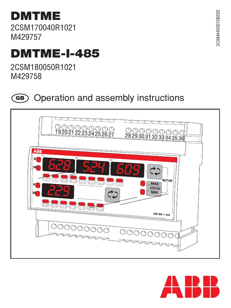 DMTME-I-485 Multimeter Instructions | PDF | Ac Power | Ct Scan