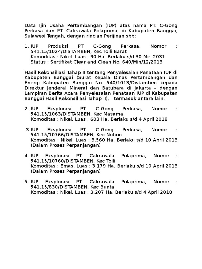 Summary DATA IUP CGPCPP PDF