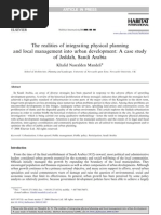 The Realities of Integrating Physical Planning and Local Management Into Urban Development - A Case Study of Jeddah