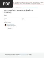 OS CONTEÚDOS NA EDUCAÇÃO FÍSICA ESCOLAR