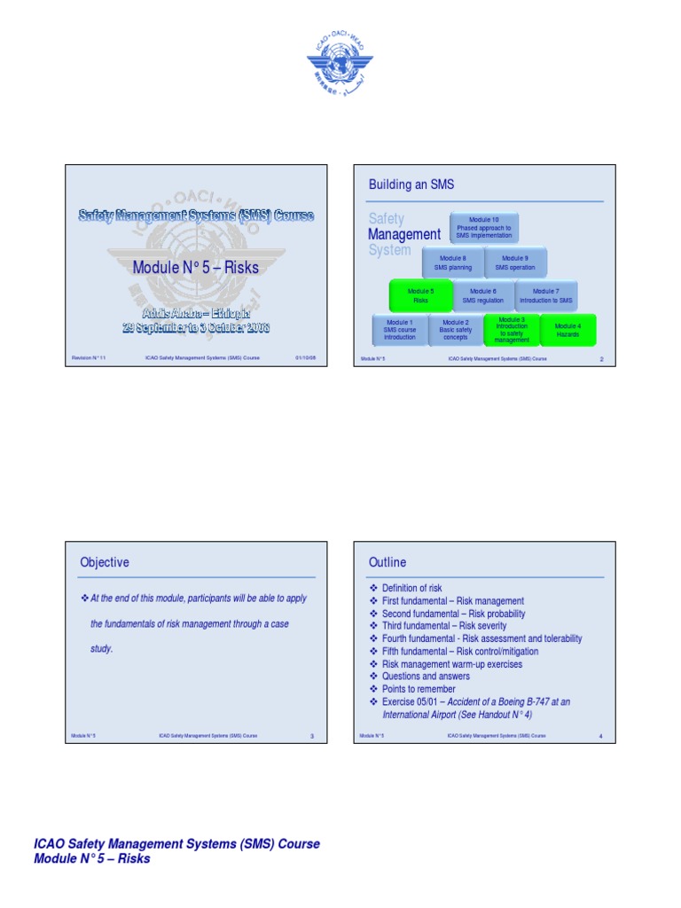 ICAO SMS Risk Management Fundamentals | PDF