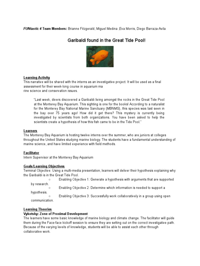 Garibaldi Found in The Great Tide Pool! PDF Social Media Popular