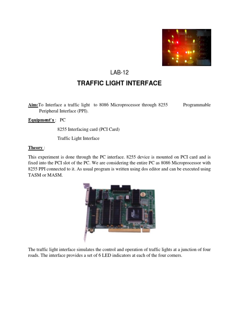 Lab 12 Traffic Light Controler Lab Pdf Traffic Traffic Light