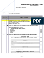 Presupuesto construcción pista veredas barrio San Pedro Yauyo