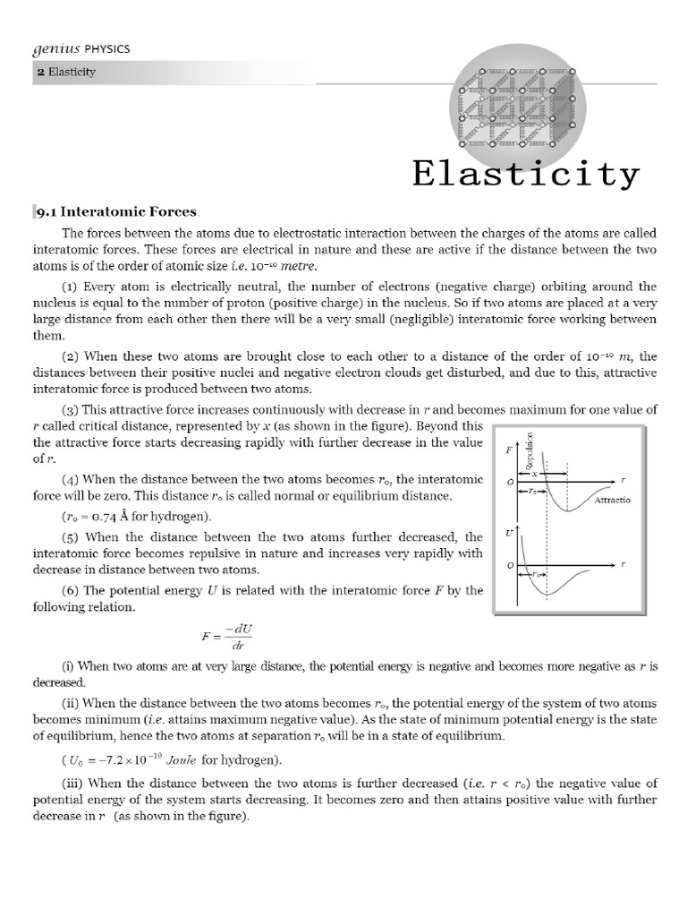 Elasticity - Pradeep Kshetrapal Physics | PDF