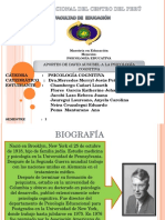 Aportes de David Ausubel A La Psicología Cognitiva