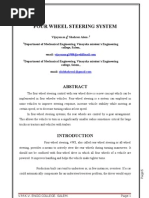 Download Four Wheel Steering report by vijayan m g  SN34677964 doc pdf