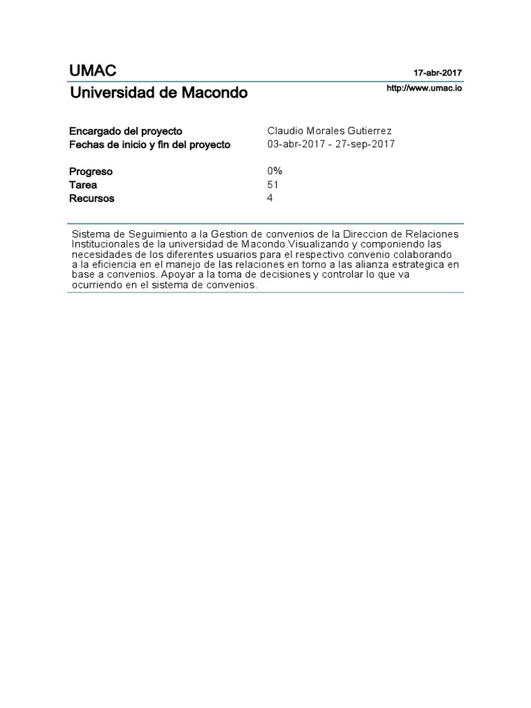 Carta Gantt PDF  Caso de uso  Software