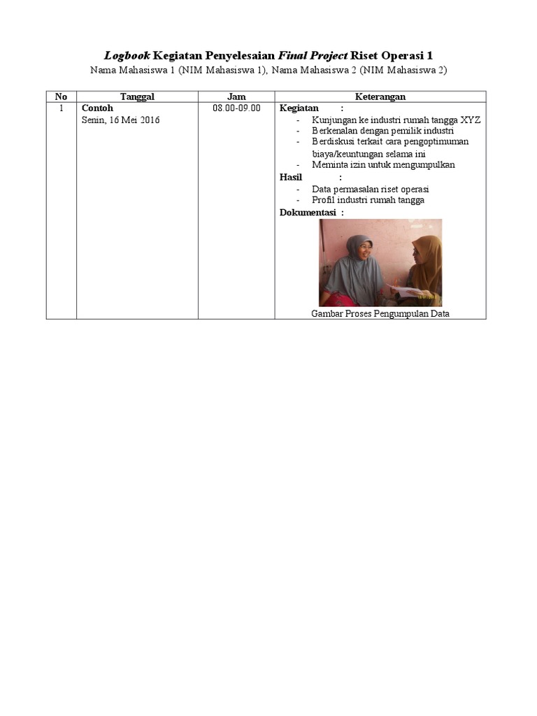 Logbook Proyek Riset Operasi 1 | PDF