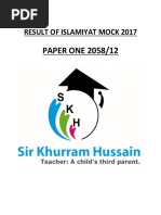 Download Result of Islamiyat Mock 2017 by Khurram Hussain SN346784979 doc pdf