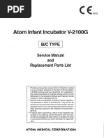 Atom V-2100G Infant Incubator - Service Manual PDF