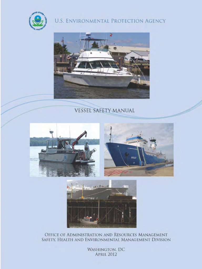 Epa Vessel Safety Manual 2012 United States Environmental Protection