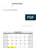 Process Engineering Semester Calendar: Colour Coded by Workload