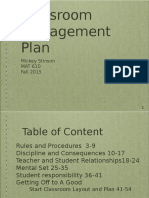 Classroom Managment Plan