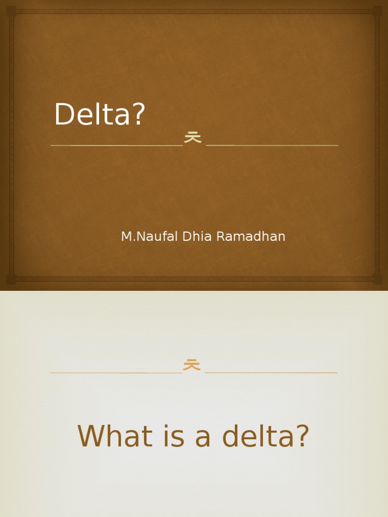 Understanding Delta Types and Formation | PDF | Science & Mathematics