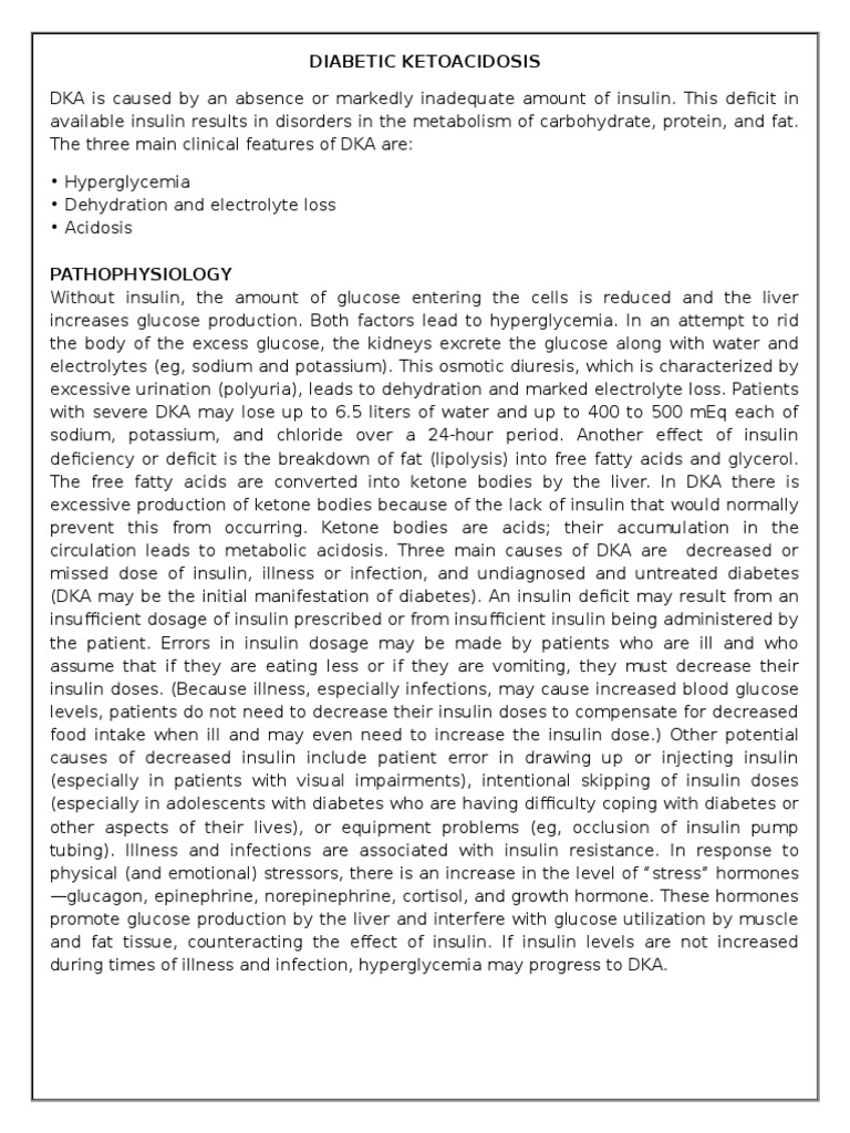 Understanding Diabetic Ketoacidosis | PDF | Hyperglycemia | Dehydration