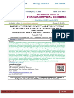 Formulation Development and Evaluation of Orodispersible Tablet of Cinnarizine Solid Dispersion