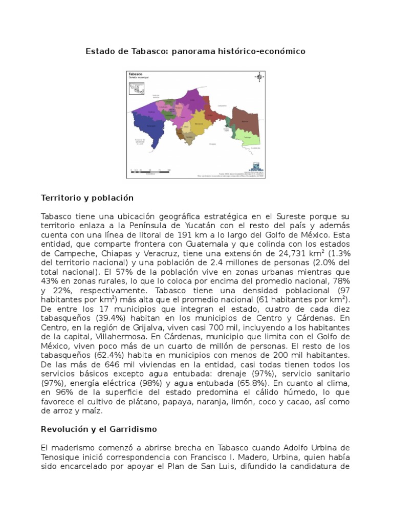 Historia y economía de Tabasco | PDF | Politica de mexico | Gobierno