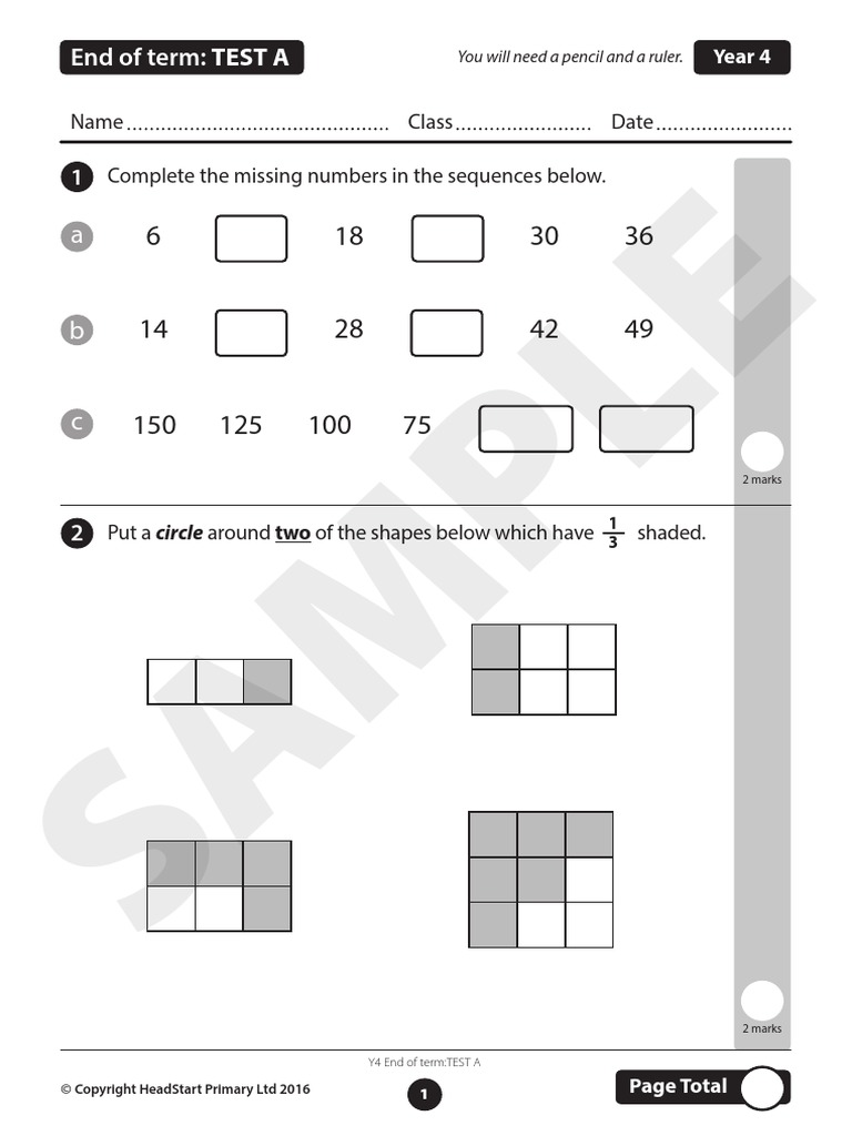 Year 4 Test A Triangle Geometry
