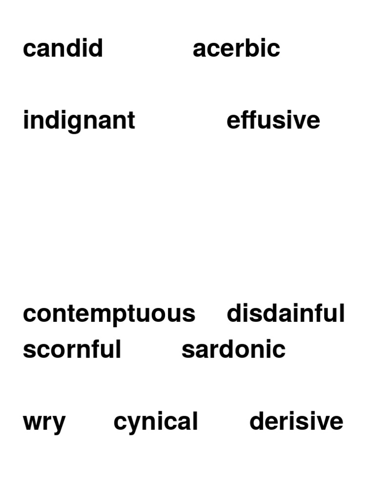 Emotional Tone Vocabulary List | PDF