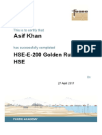 Asif Khan: HSE-E-200 Golden Rules of HSE