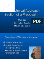 The Technical Approach Section of a Proposal