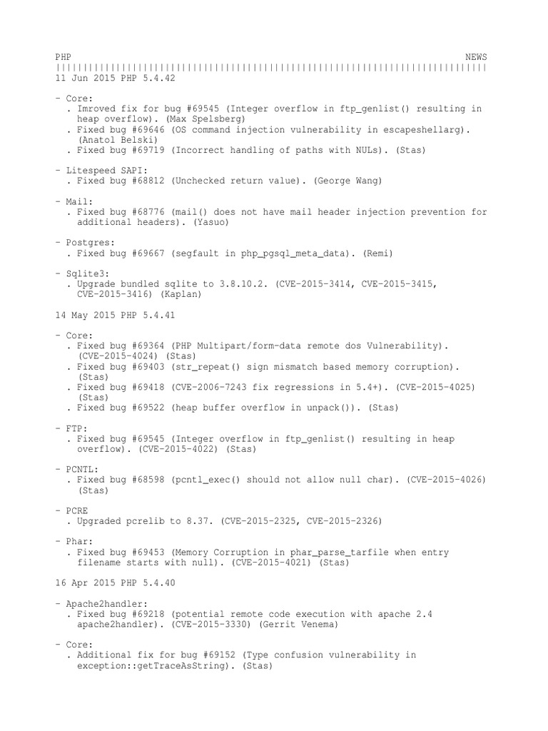 News | PDF | Php | Software Bug