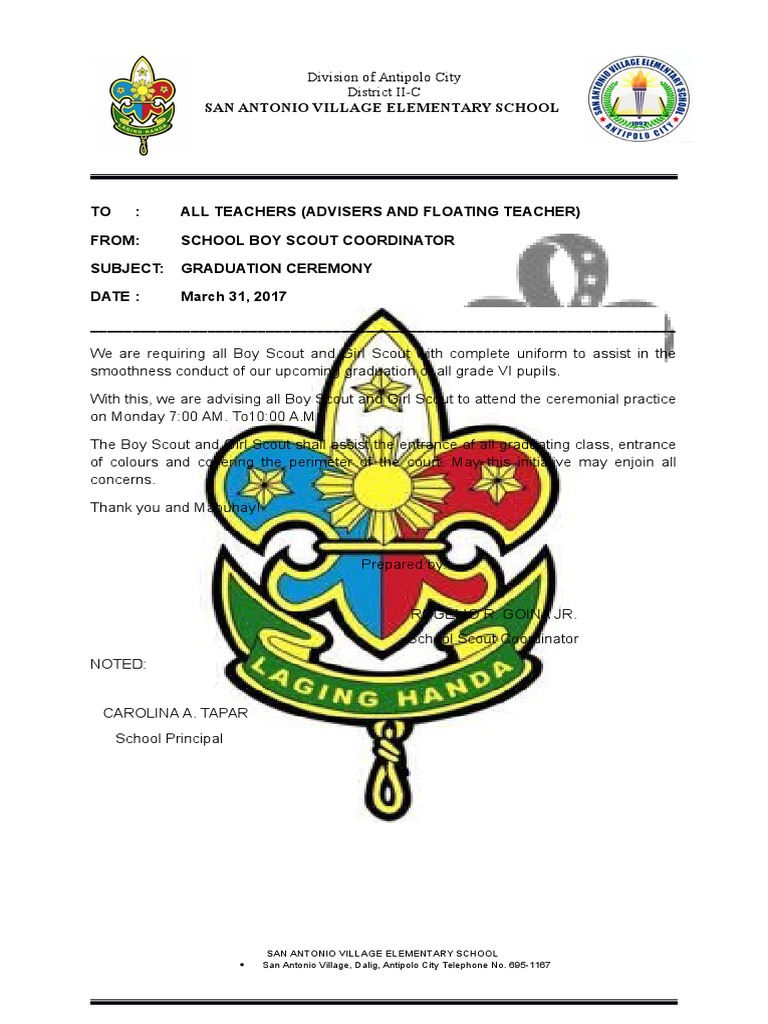 Boy Scout Memo Scouting Scouting And Guiding Free 30day Trial