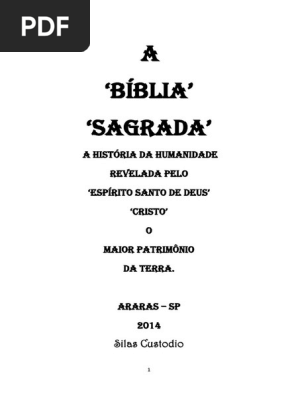 A Biblia Sagrada A Historia Da Humanidade Pdf Fe Santo scribd