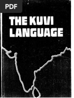 Israel M A Grammar of The Kuvi Language With Texts and Vocab PDF