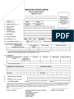 Hindustan Copper Limited: Taloja Copper Project Application Form