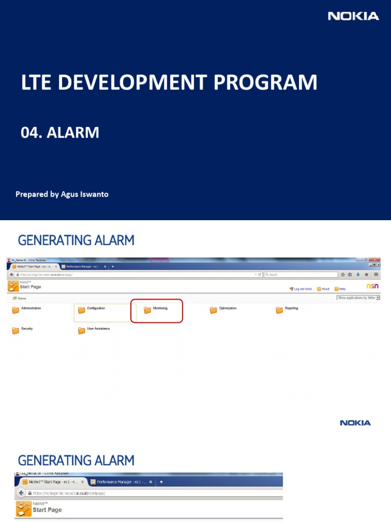 LTE Alarm Generation and Management Guide | PDF | Computers