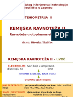 Predavanje, Kemijska Ravnote A II, Otopine Elektrolita, Jake I Slabe Kiseline I Baze