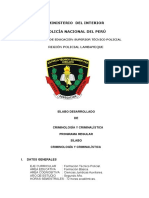 Sílabo Criminología y Criminalística 2016-2