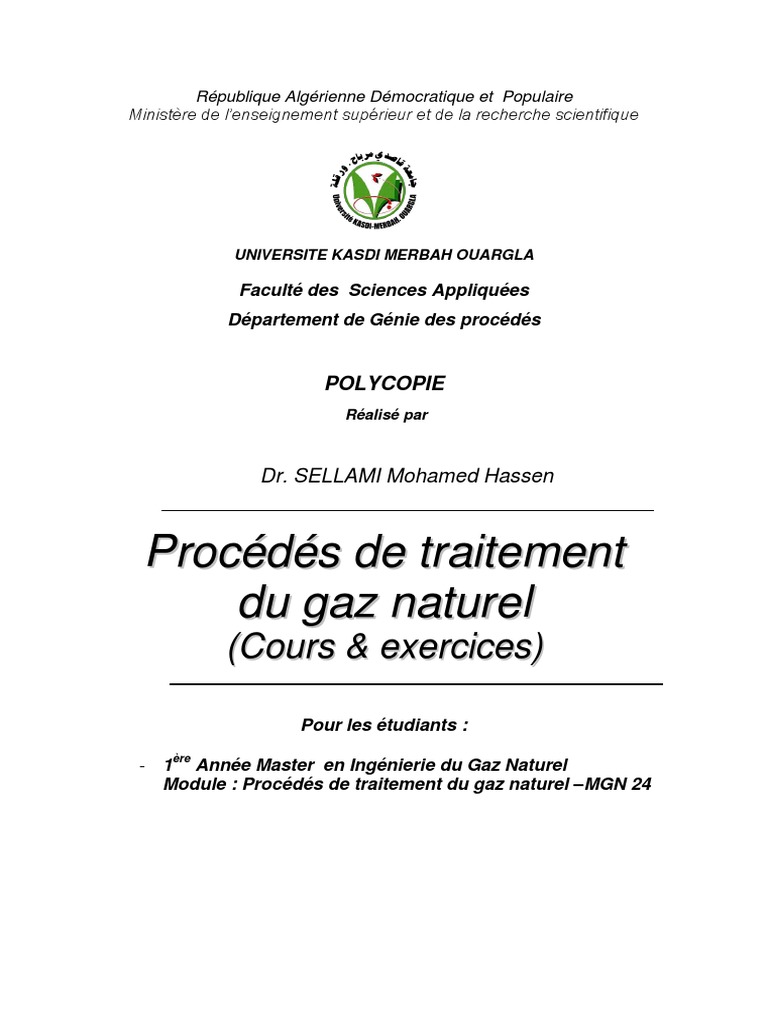 Changer La Date De Prelevement Free Procedés de Traitement Du Gaz Naturel | Adsorption | La combustion