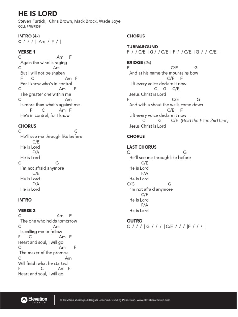 He Is Lord Chords Pdf Song Structure Religious Belief And Doctrine