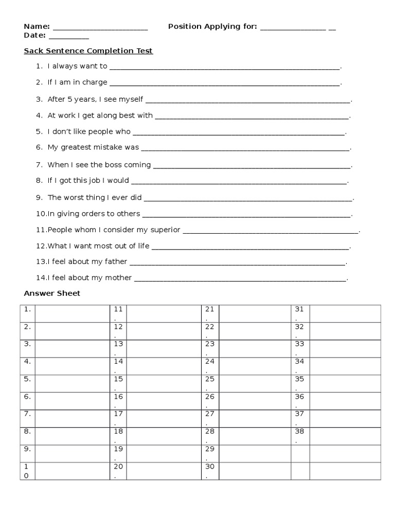 Sentence completion test manual pdf picture