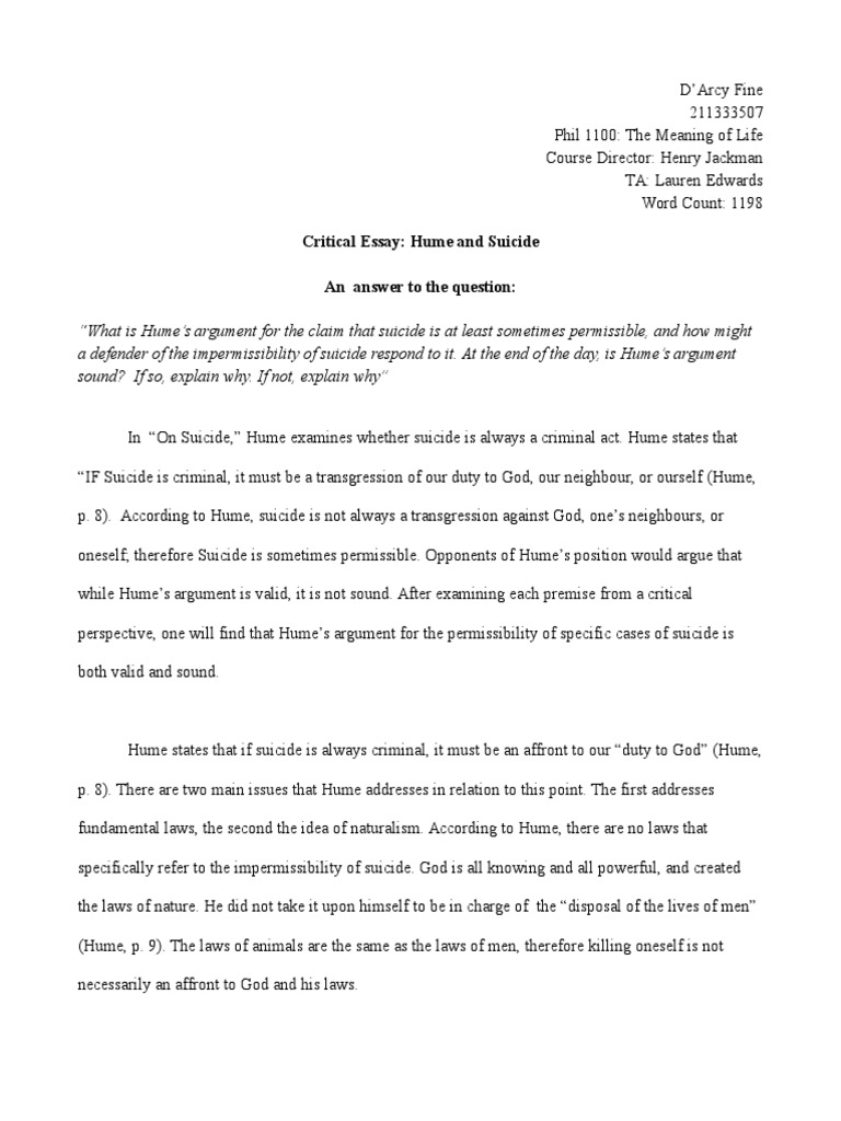 Suicide essay hume 07 image