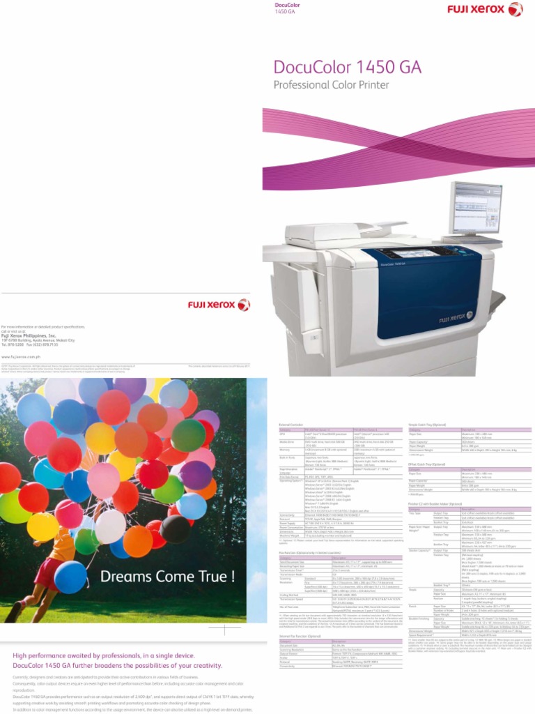 DocuColor 1450 GA Brochure | PDF