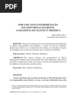 POR UMA NOVA INTERPRETAÇÃO DAS DOUTRINAS ESCRITAS A FILOSOFIA DE PLATÃO É TRIÁDICA - Maria Dulce Reis.pdf