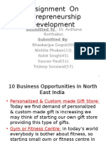 Assignment On Entrepreneurship Development: Submitted To: Dr. Ardhana Submitted by