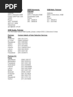 Contact Numbers of PAF Recruitment Centres and Navy Recruitment Centres