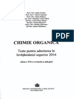 Teste Chimie Organica Admitere Bucuresti 2016 PDF