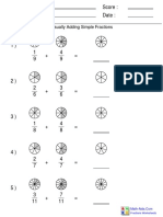 fractions adding simple visual  1 