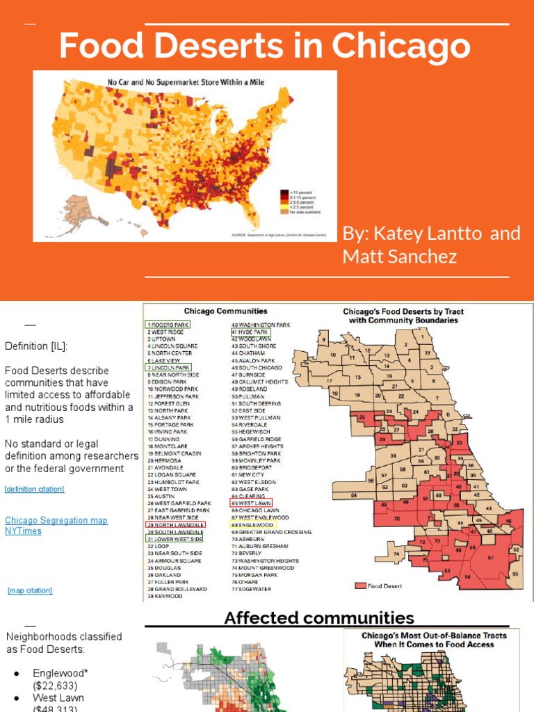 Food Deserts in Chicago PDF Local Food Malnutrition